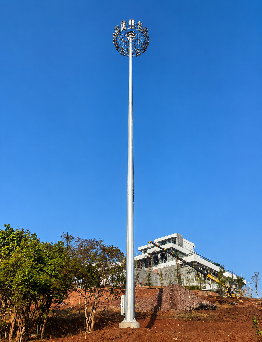 High Mast pole & Solar LED Street Light at Mondolkiri